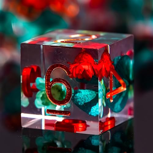 Miniatura 8 de DND - Juego de dados poliédricos de FugaCity de 7 piezas de borde afilado, 100 % hechos a mano, juego de dados poliédricos de FugaCity Dungeons and