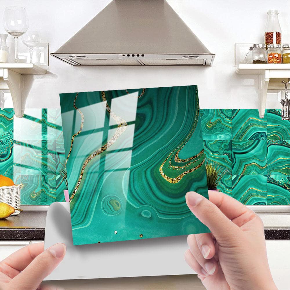 Azulejos Adhesivos Cocina Turquesa Vinilo Cocina Baldosas