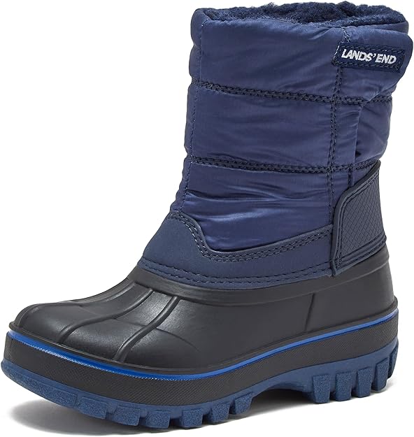 Lands' End Flurry Max Waterproof Kids Snow Boots Girls Boys Toddlers - Evening Cobalt Blue