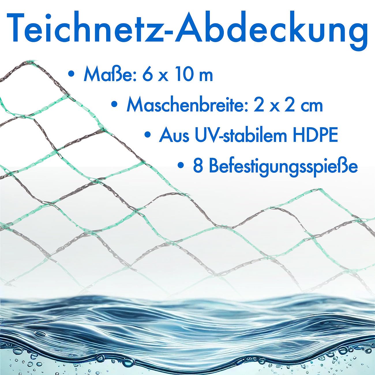 Royal Gardineer Filet de protection pour bassin à mailles fines 6 x 10 m