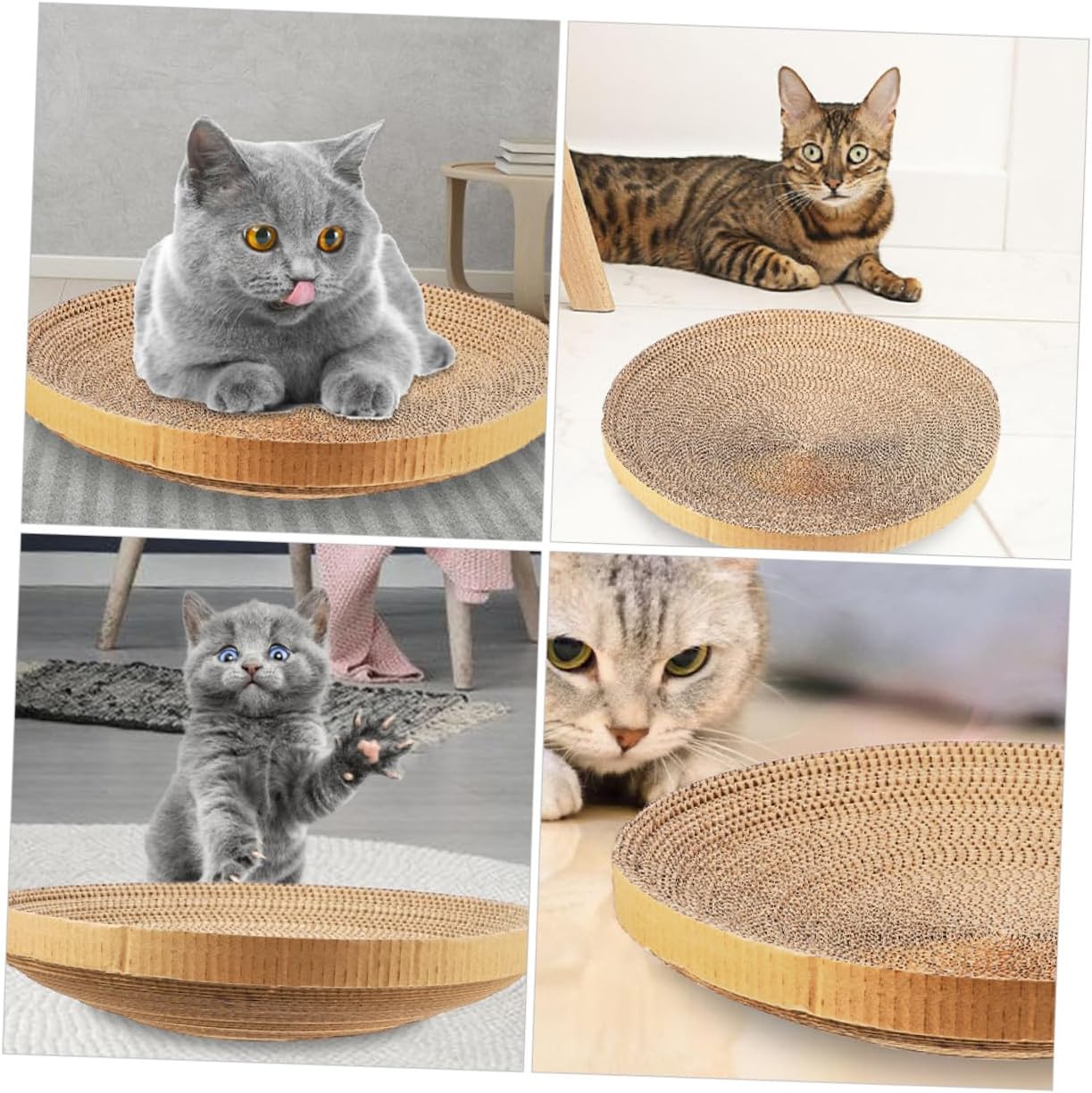 3pcs Cat Scratcher Replacement Pads Household Corrugated Cardboard Sturdy Wear-Resistant Scratch Board for Floor Cat Scratcher and Kitten