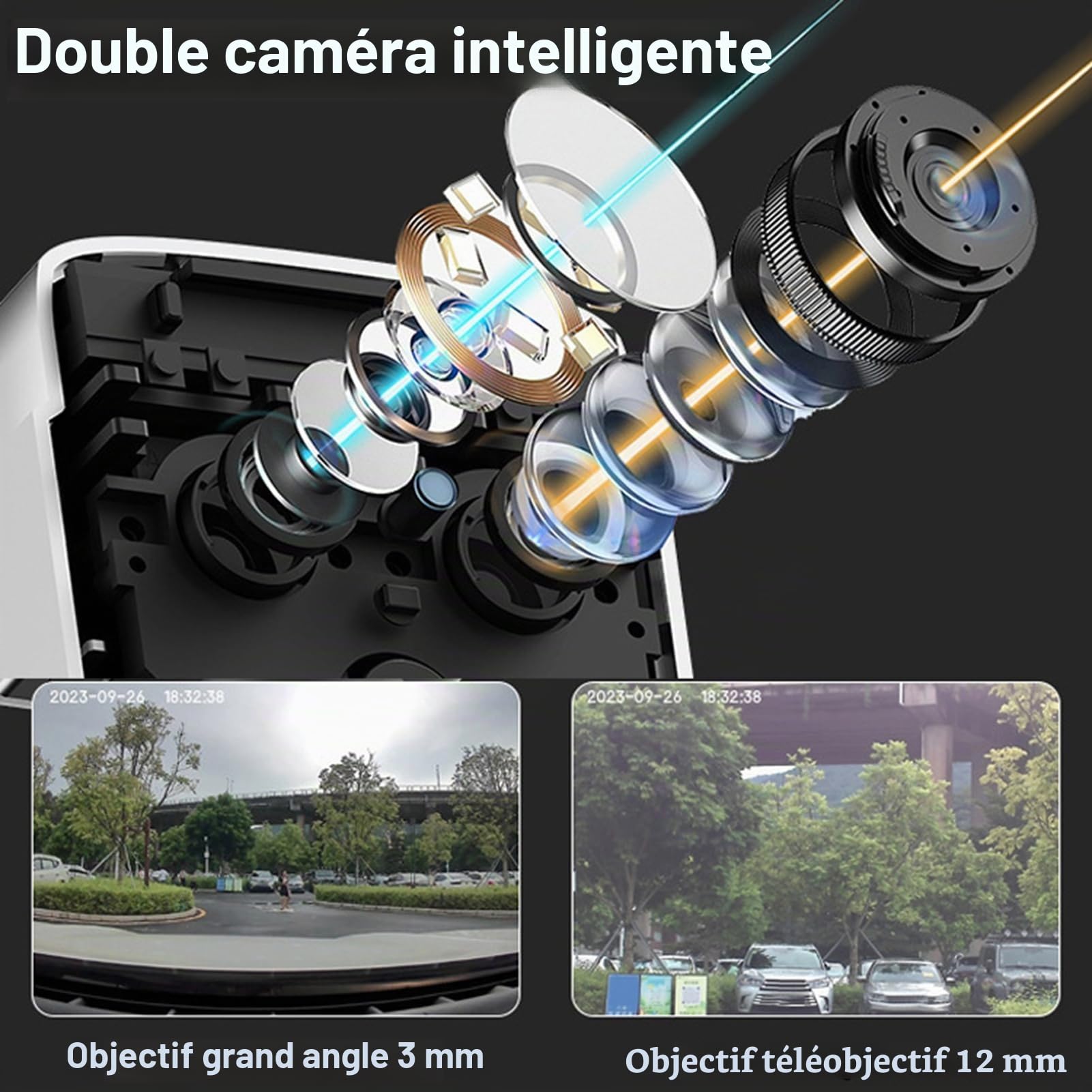 Tangxi Caméra de Remorque sans Fil pour Chevaux, Caméra de Recul avec Attelage Magnétique WiFi 4K avec Application, Surveillance en Temps Réel, pour Remorques à Bétail, Camping-Car,