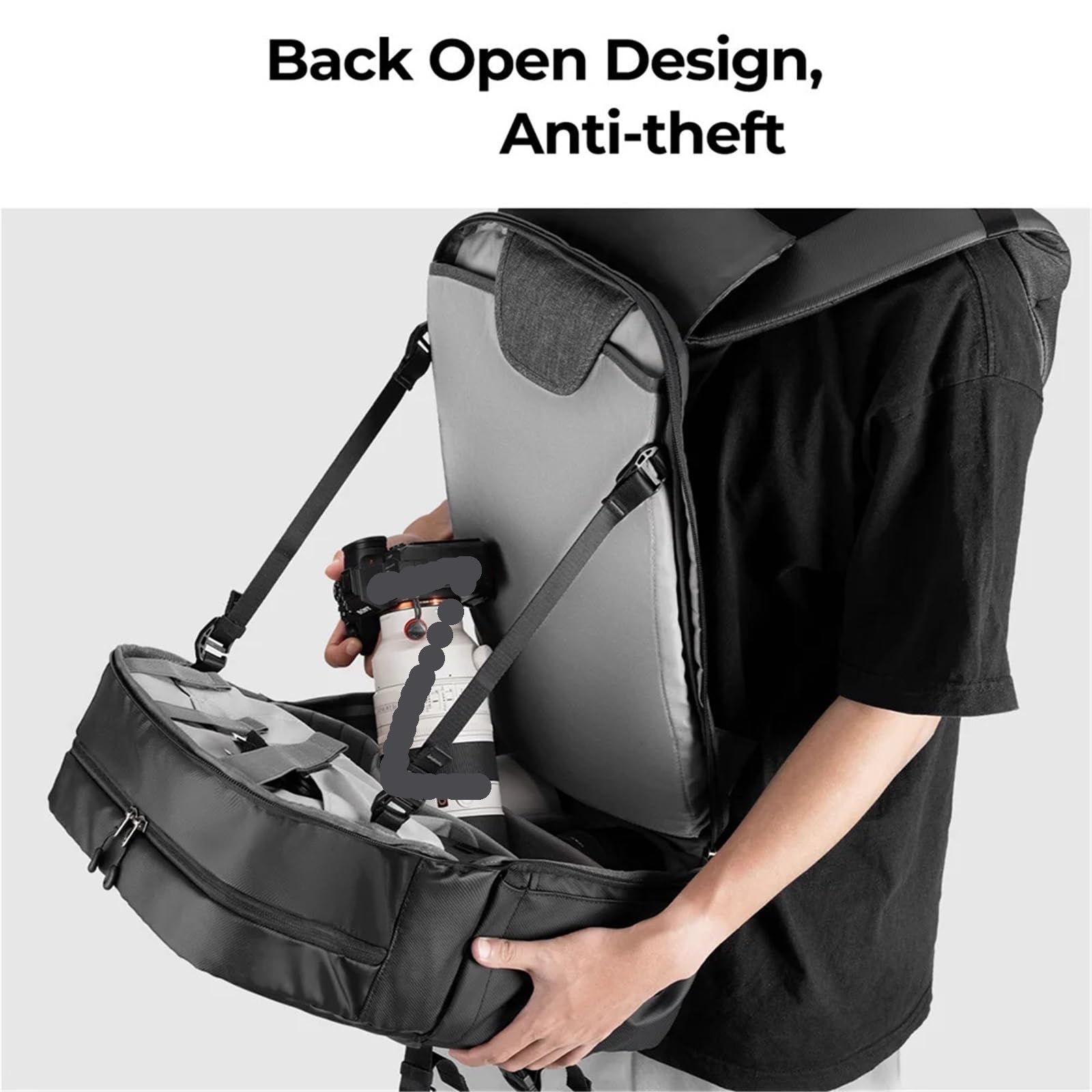 Mochila for cámara Profesional de fotografía Bolsa de Viaje al Aire Libre Puede Llevar trípode diseño ergonómico(Green)