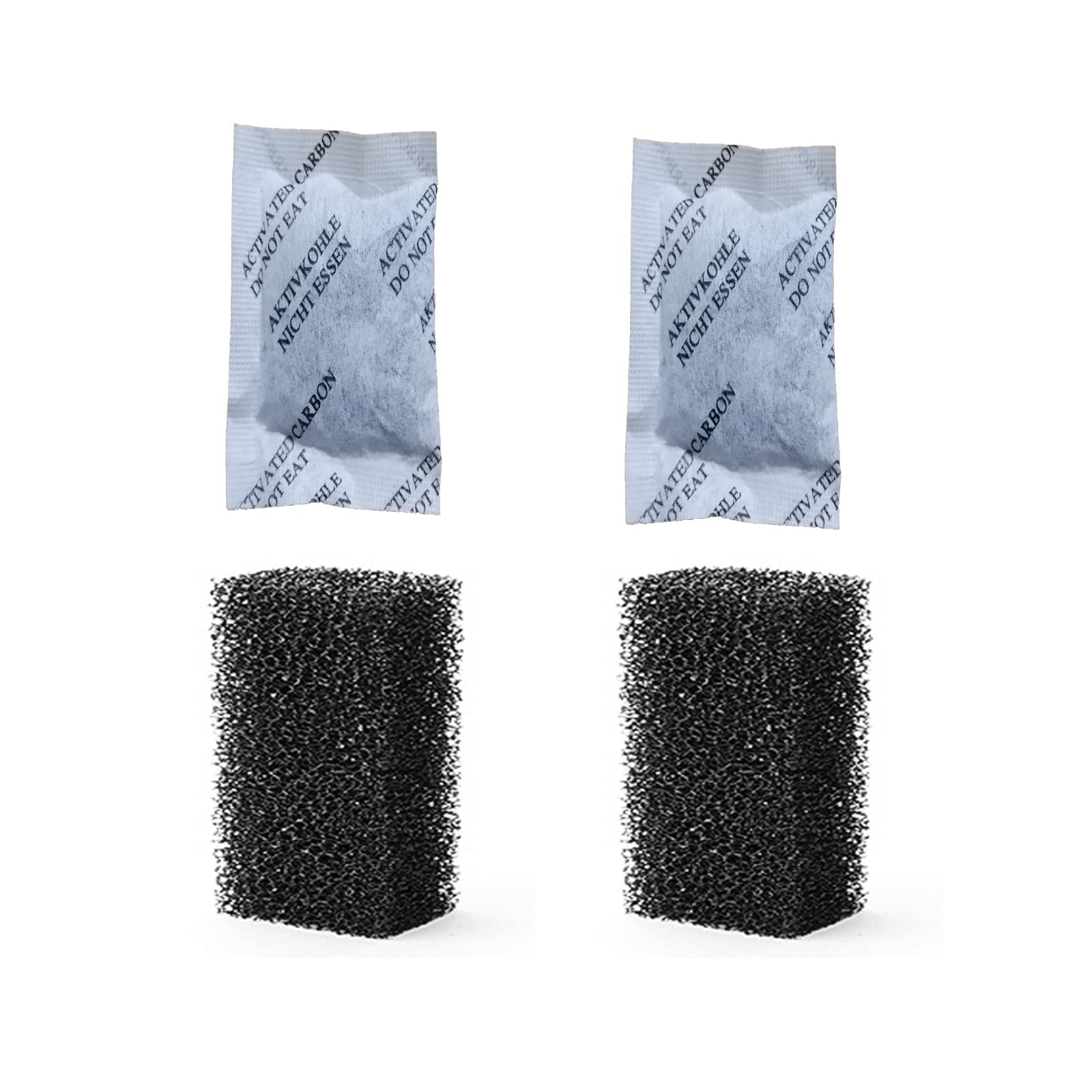 4pcs Bio-Sponge Filter Replacement for 6W 15W Ultra Quiet Fish Tank Filter 4-in-1 Internal Aquarium Filter
