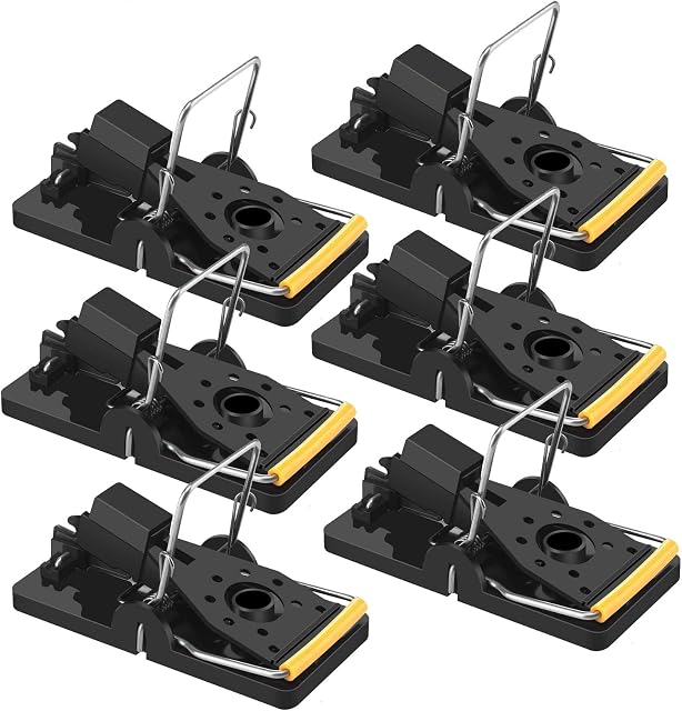 Mouse Traps Reusable Snap Mice Traps,6 Pack Mouse Traps for Indoor & Outdoor That Work Rodent Killer Easy to Bait,Kill Mouse Control High Sensitive Mouse CatcherThat Kill Instantly