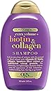 OGX Thick & Full + Biotin Collagen Extra Strength Volumizing Shampoo with Vitamin B7 Hydrolyzed Wheat Protein for Fine Hair. Sulfate-Free Surfactants Thicker, Fuller Hair, 13 Fl Oz