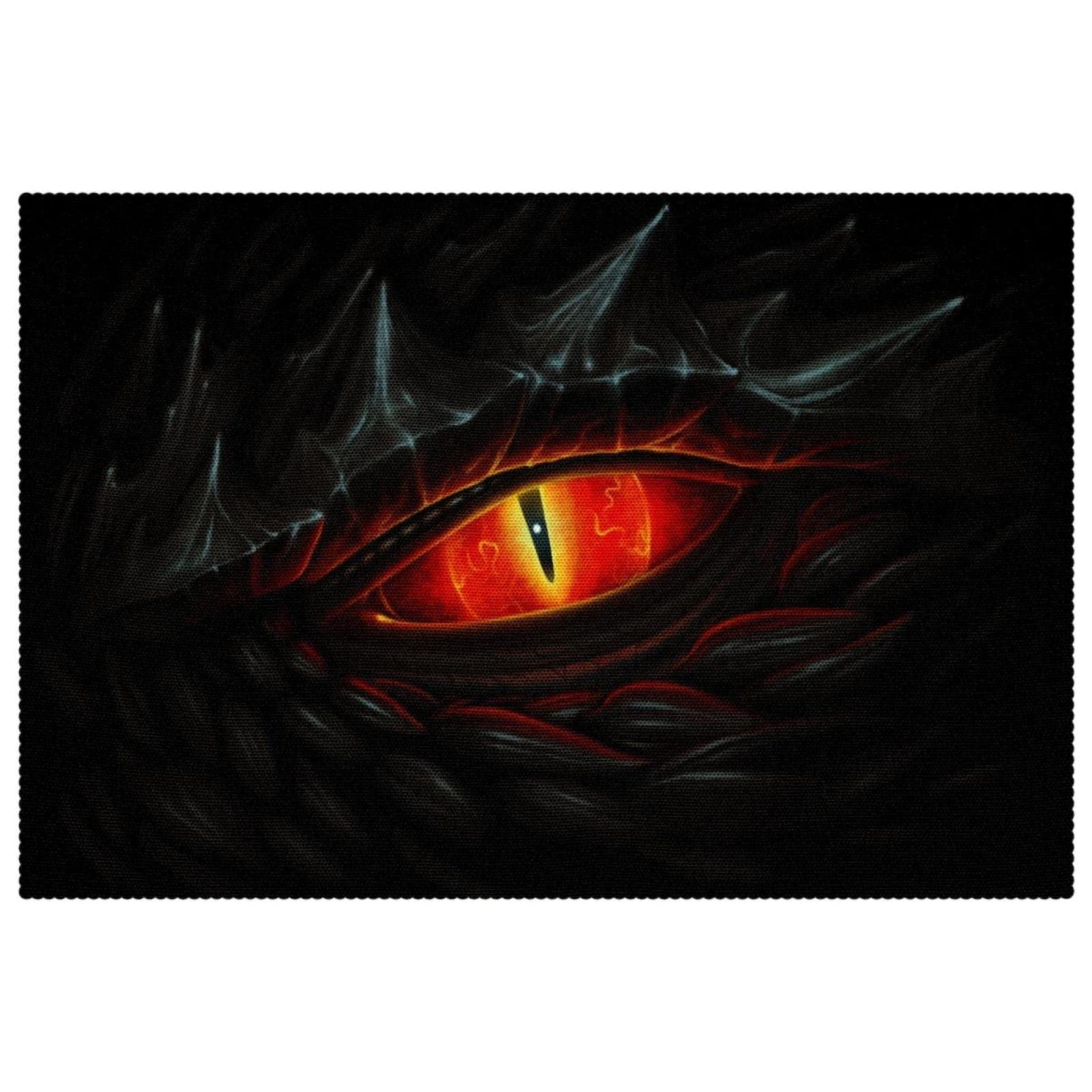 Set de table œil de dinosaure antidérapant et résistant pour repas
