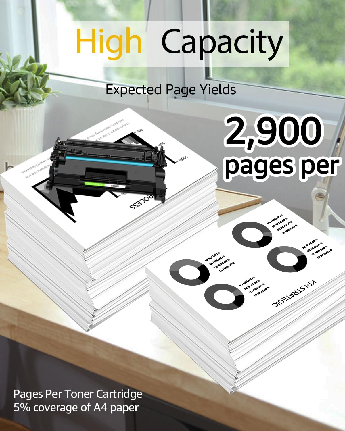 148A Toner Cartridge 4001n 4101fdw W1480A 148 Replacement Compatible for HP 148A Black Toner Cartridge Work with Laser Jet Pro 4001dw 4001dn 4001n MFP 4101fdw 4101fdn Ink Cartridge(2PCS,with Chip)