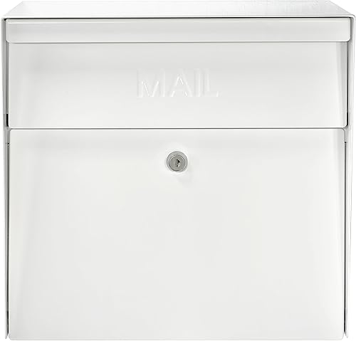 Miniatura 2 de Mail Boss 7169 Buzón de Seguridad Metro con Cerradura para Montaje en Pared, Blanco Alpino