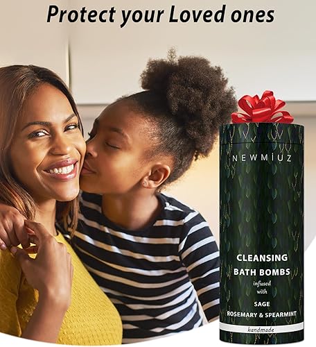 Miniatura 5 de Bombas de baño de salvia, protección de limpieza de energía para baño espiritual, blindaje de protección sin humo, salvia, romero y menta verde,