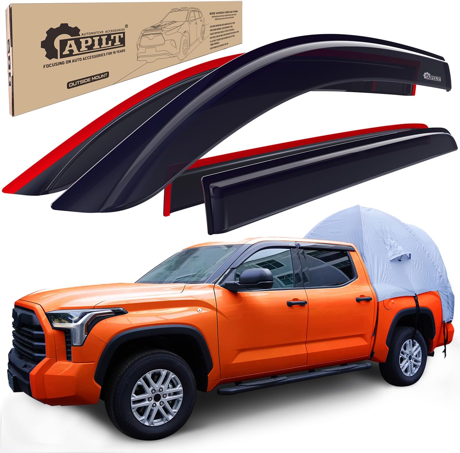 Auto Parabrezza Per-Toyota Tundra 2022-2025, Parabrezza Lunotto Finestrini laterali Pieghevole Parasole Portatile Protezione Uv,5pcs