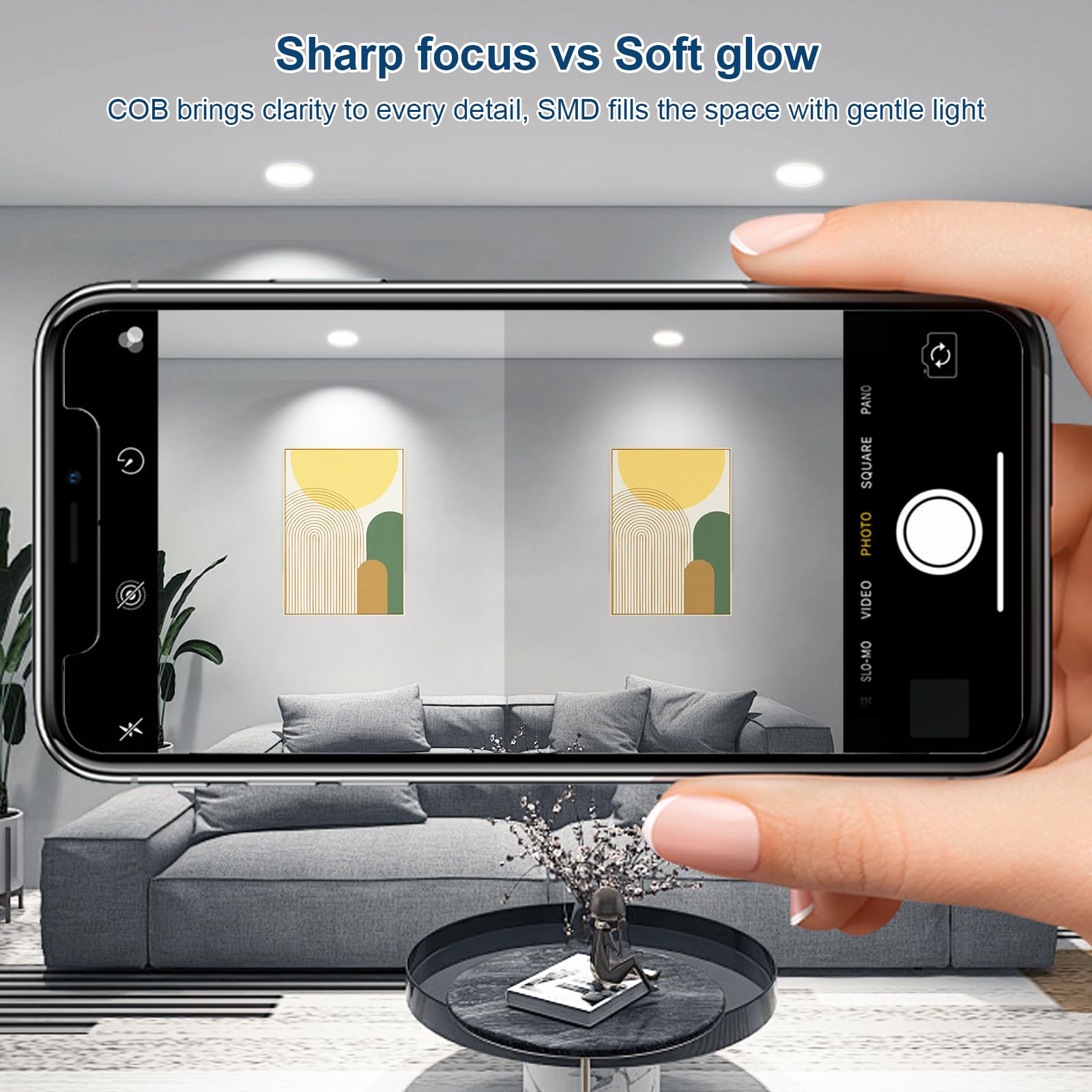 Allesgute 10X LED Downlights for Ceiling 7W COB Ultra Slim Recessed Ceiling Lights Cool White Round White Spot Lights for Bedroom Living Room Cutout diameter 65-88mm - Image 4