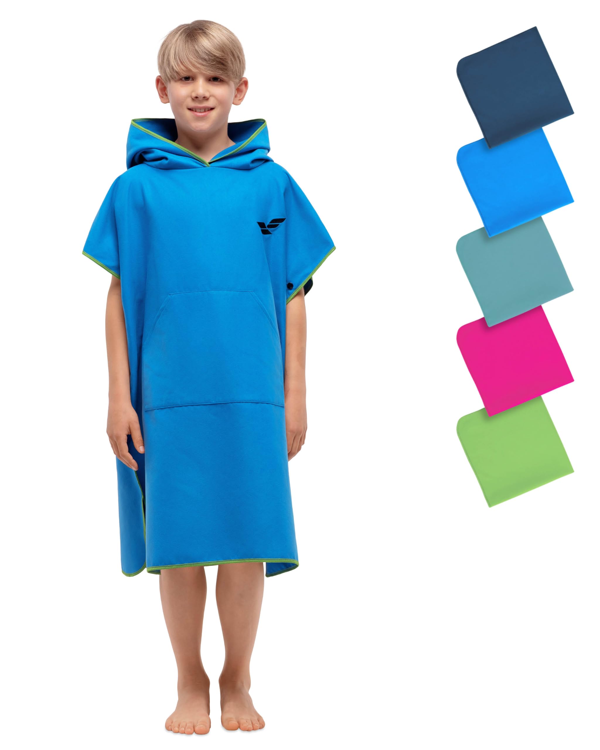 Fit-Flip Microfiber Bath Poncho for Kids