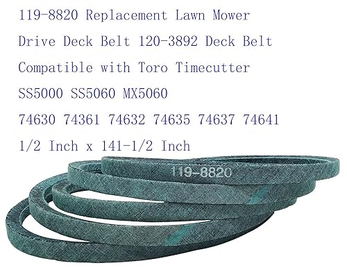 Miniatura 3 de 119-8820 Correa de cubierta para cortacésped Toro 120-3892 74630 74361 74632 74635 74637 74641 12" x 141 12"