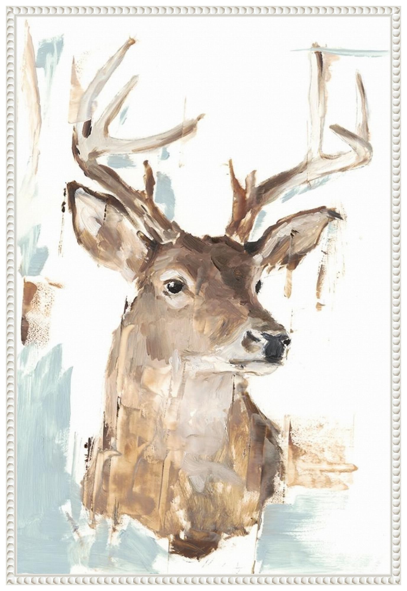 Amanti Art Framed Canvas Wall Art Print (23x33) Modern Deer Mount I by Ethan Harper Float Framed Canvas Art for Wall Decor, Living Room, Bedroom, Bathroom, Kitchen, Office or Business Artwork,similar