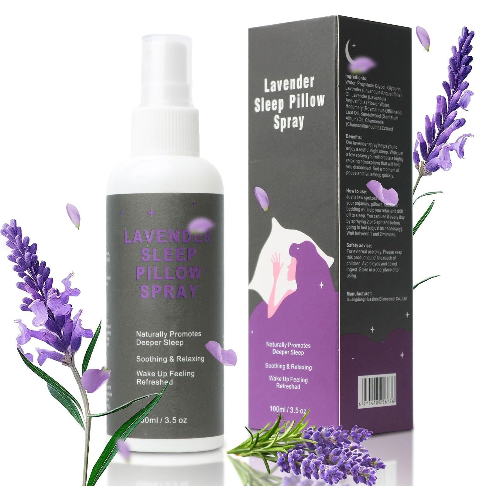 Lavender Sleep Spray 100ml by Nielies – Deep Rest Pillow Mist for Bed, Linen & Curtains – Long Lasting Calming Bedroom Fragrance