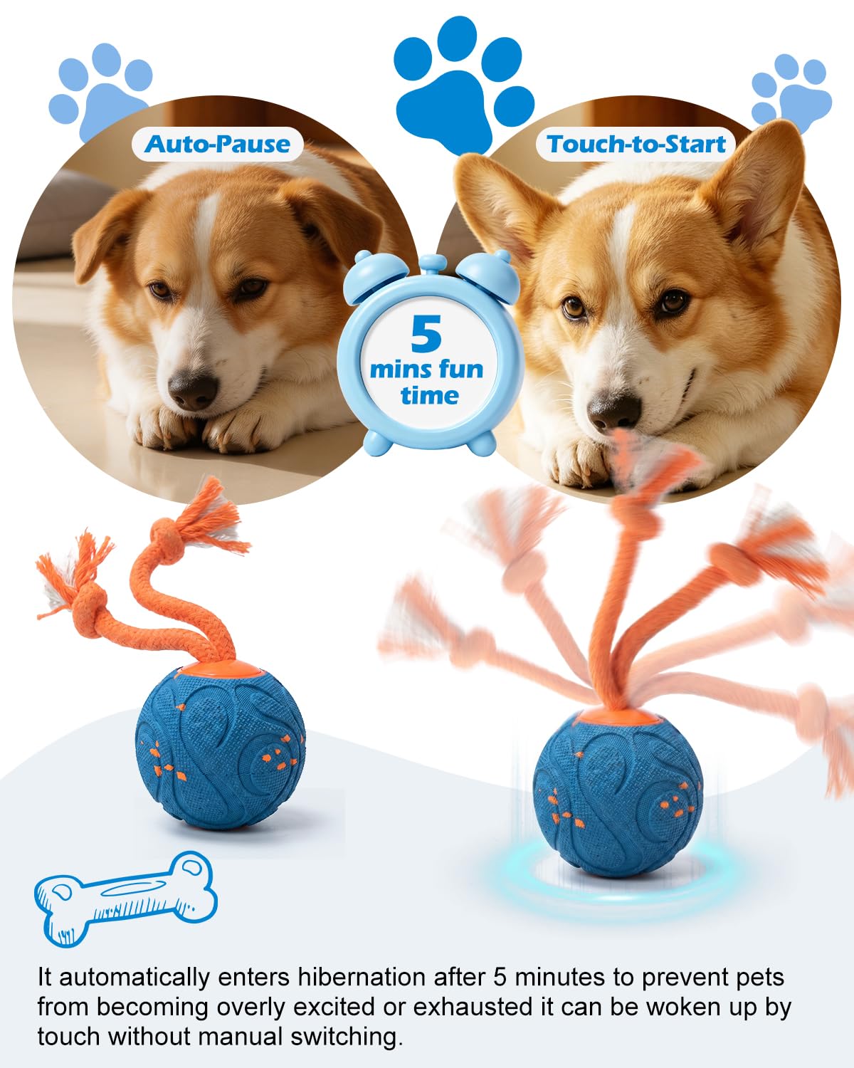 CloudValley Juguete Inteligente Interactivo para Perros con Control Remoto, Material E-TPU