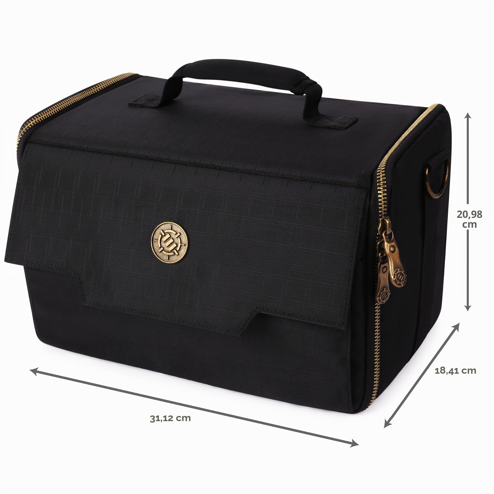 ENHANCE Cartera para Figuras en Miniatura - Estuche Compacto de Almacenamiento y Transporte para miniaturas DND con Correa para el Hombro, 3 bandejas de Espuma - Se Adapta a Figuras estándar