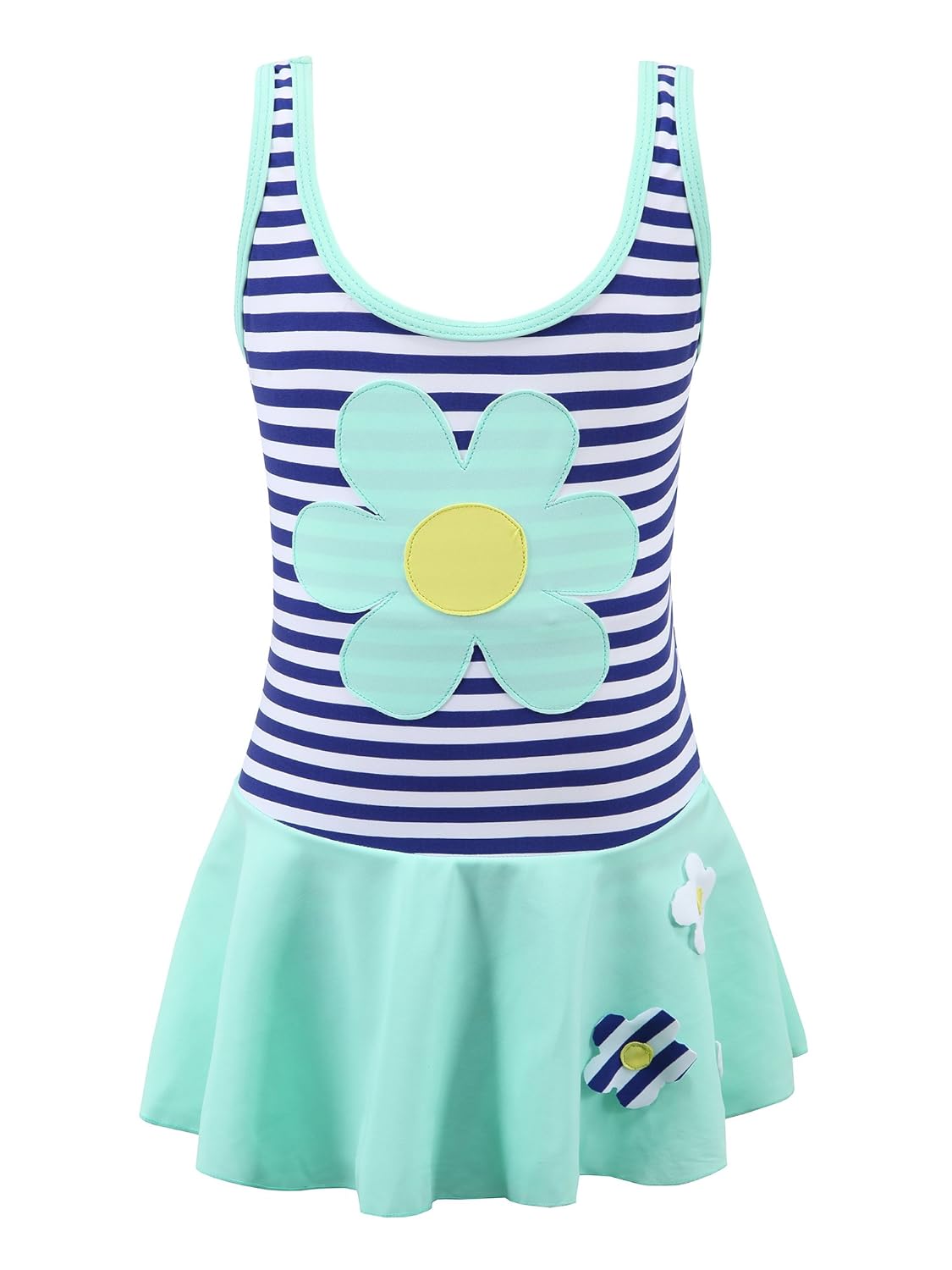 Buy Chrysea Girls Stripe Swimwear OnePiece Swimsuit with Flowers