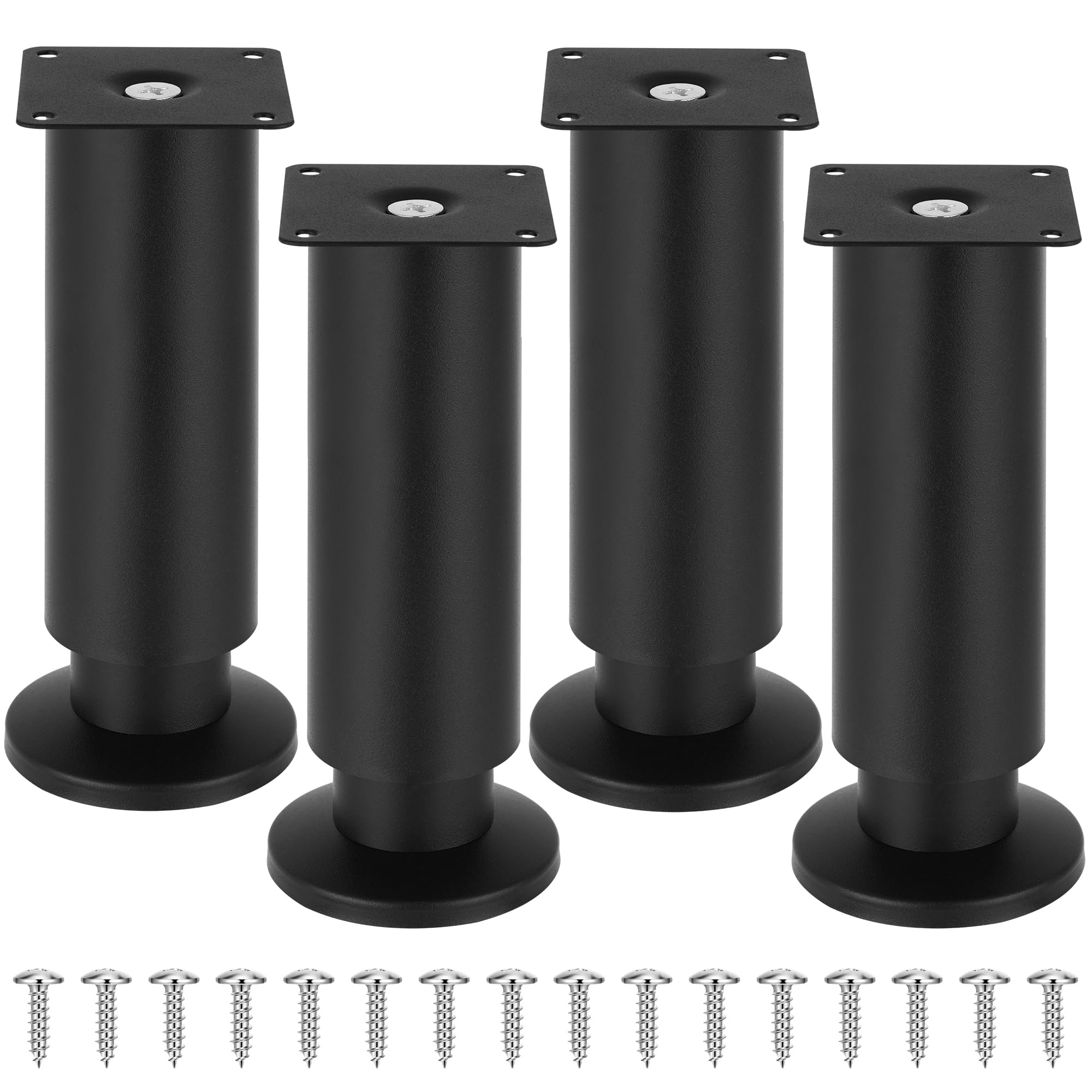 Torven 4er-Set Edelstahl Möbelfüße (250kg Traglast), Möbelfüße Verstellbar – Als Schrank Füße, Sofa Füße, Badezimmermöbel-Füße, Bettfüße & Tischfüße, möbelfüße Metall