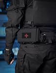 IDOGEAR Tactique IFAK Détachement rapide de la poche MOLLE Pouches à médicaments 2-Piece Trousse de premiers soins d'urgence avec poignée 500D Nylon(noir)