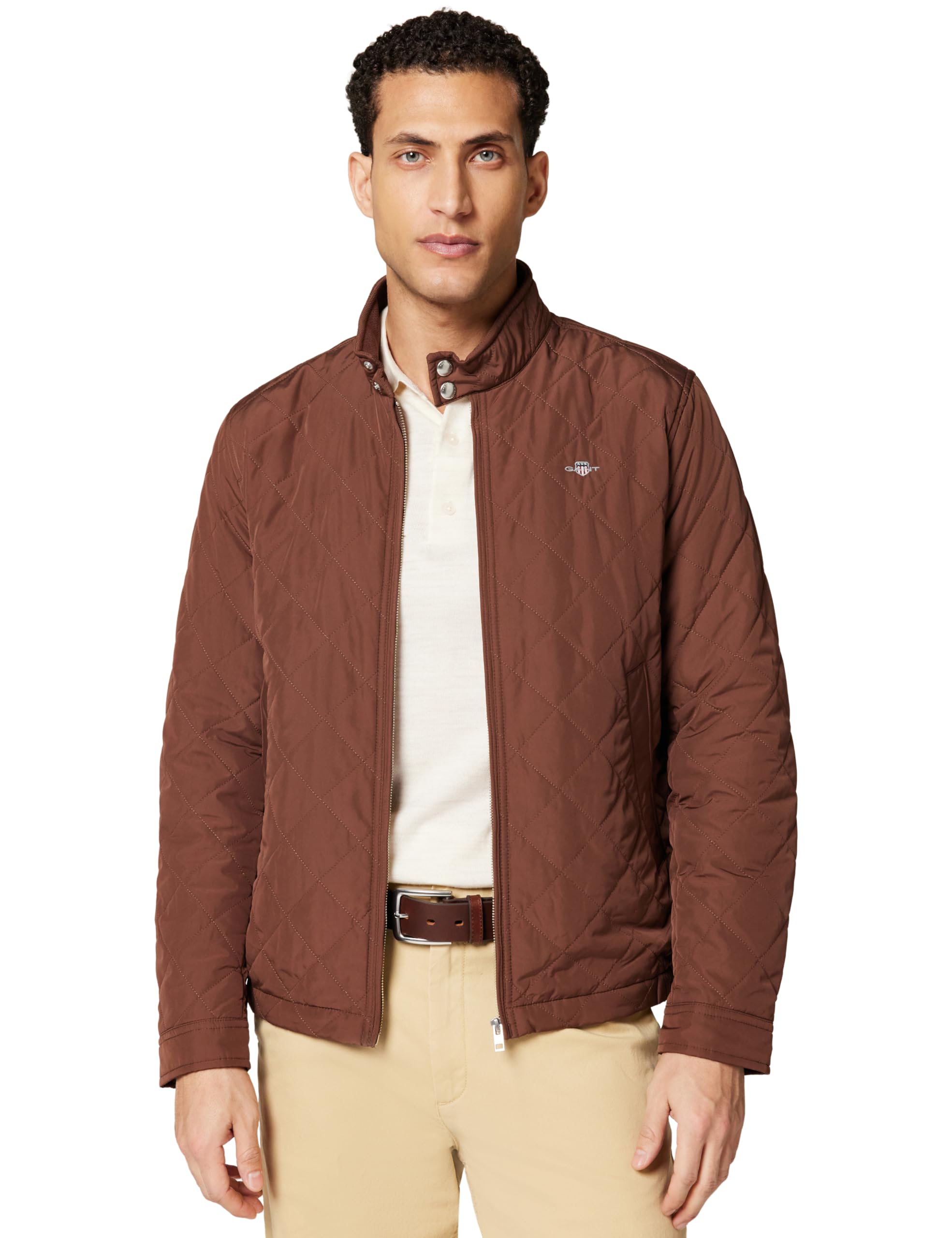 GANT QUILTED WINDCHEATER, MAHOGANY BROWN, M