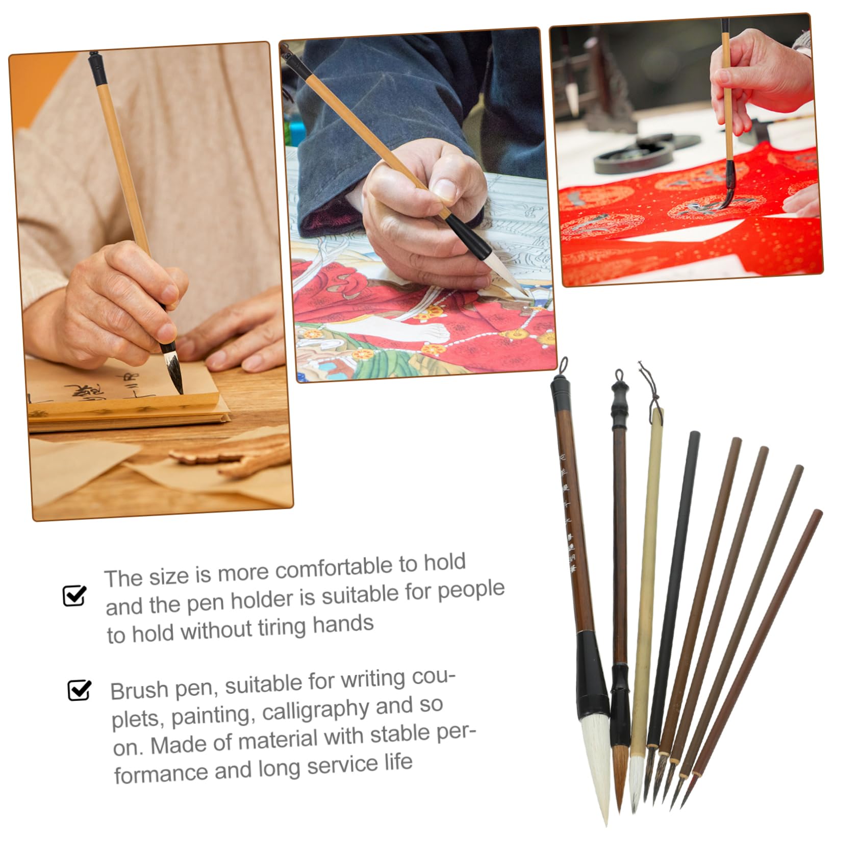 Homoyoyo 1Set Calligraphy Brush Pen Ink Painting Writing Tools for Beginners Versatile for Calligraphy Drawing and Art for Home Use