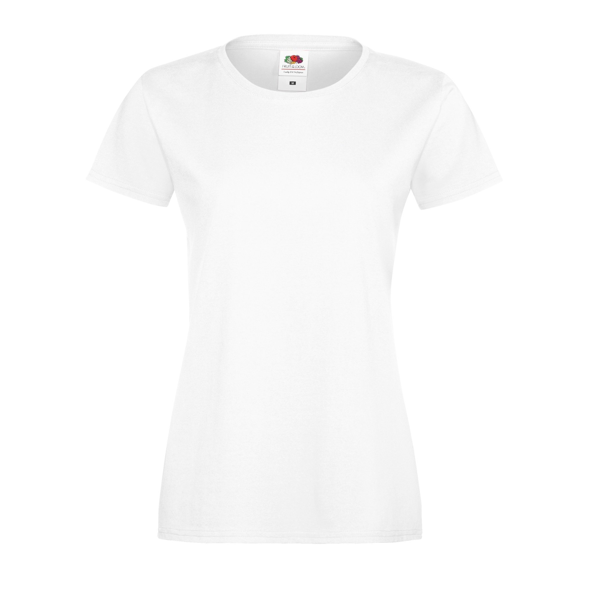Fruit of the Loom Womens Lady-Fit Sofspun Short Sleeve T-Shirt (L) (White)