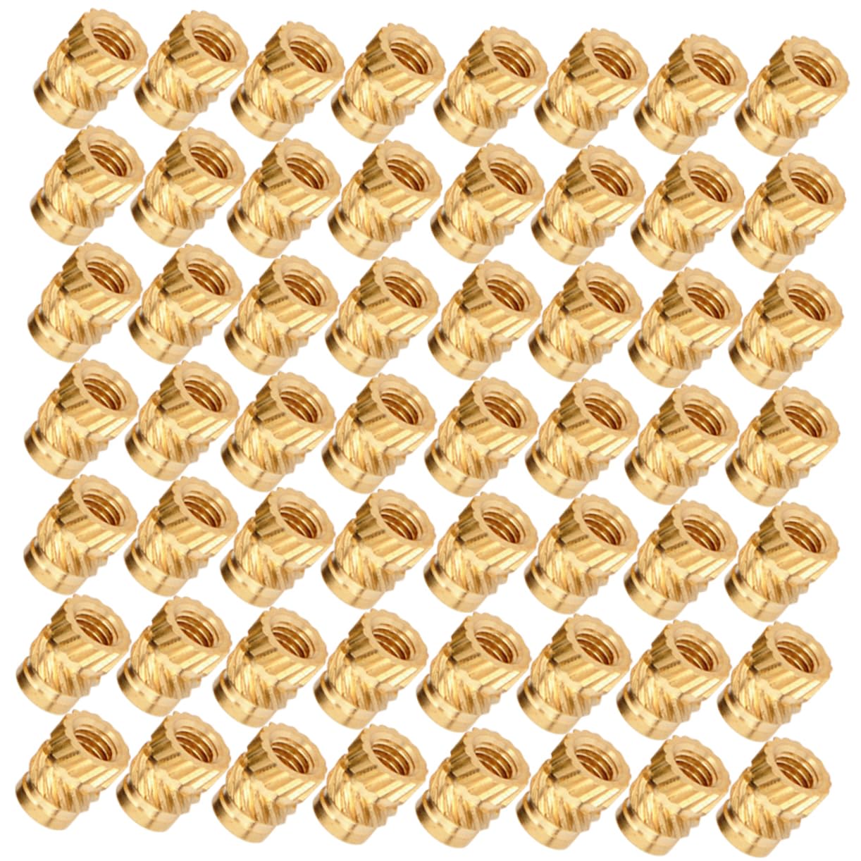 Unomor Brass Nut Threaded Insert Set 100pcs Heat Set Heat Resistant Knurled Nut for Injection Molding