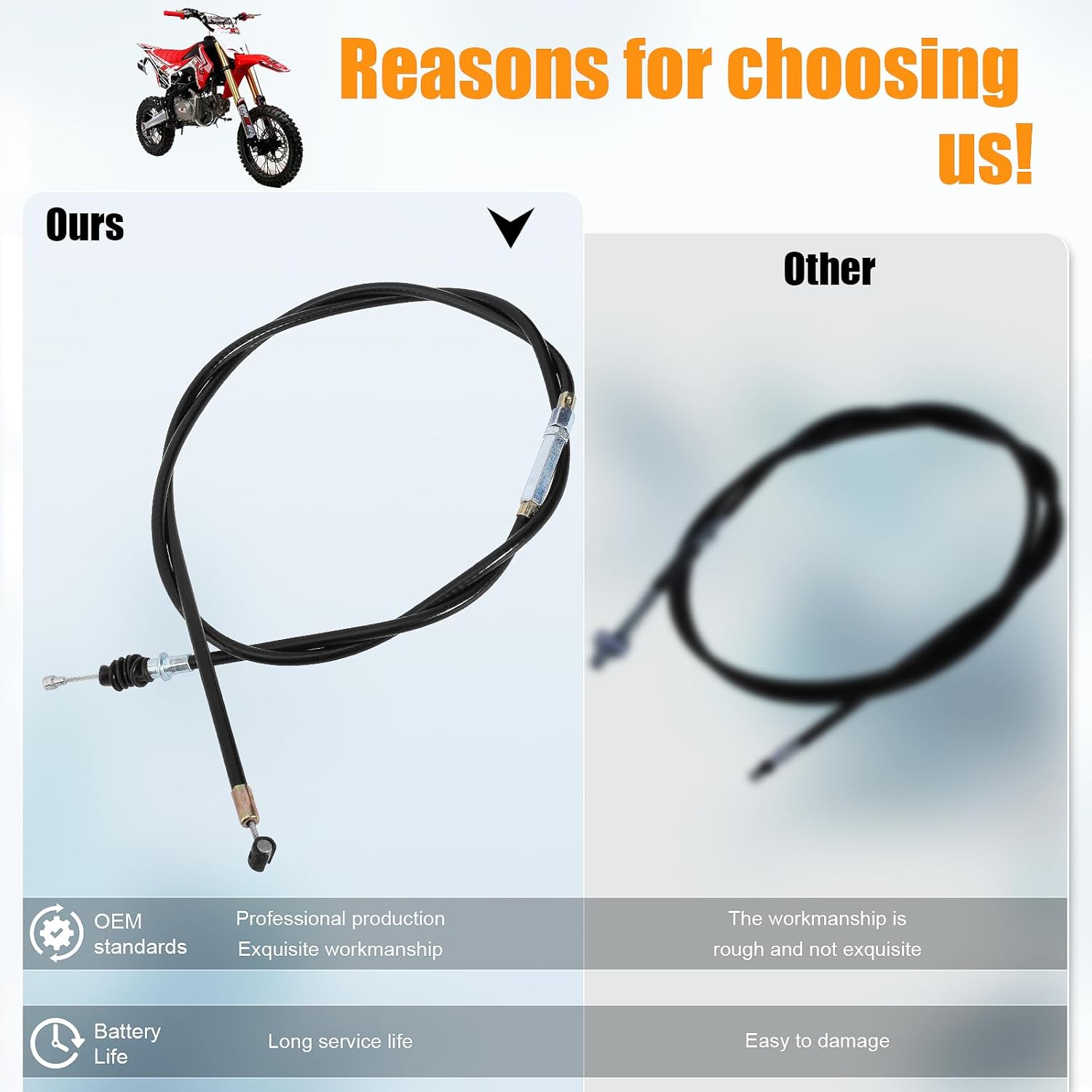 50inch Adjustable Black Clutch Cable for 50cc-90cc Maldives Ubuy