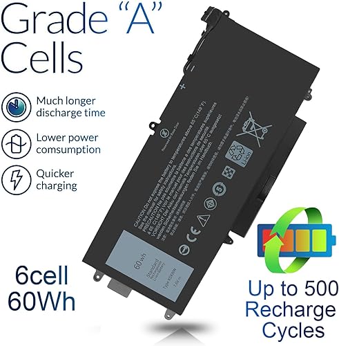 Miniatura 4 de Batería tipo K5XWW de 60 WH para Dell Latitude 7389 L3180 Latitude 5289 7389 7390 2 en 1 P29S P29S001 P29S002 Reemplazo para 6CYH6 725KY 06CYH6