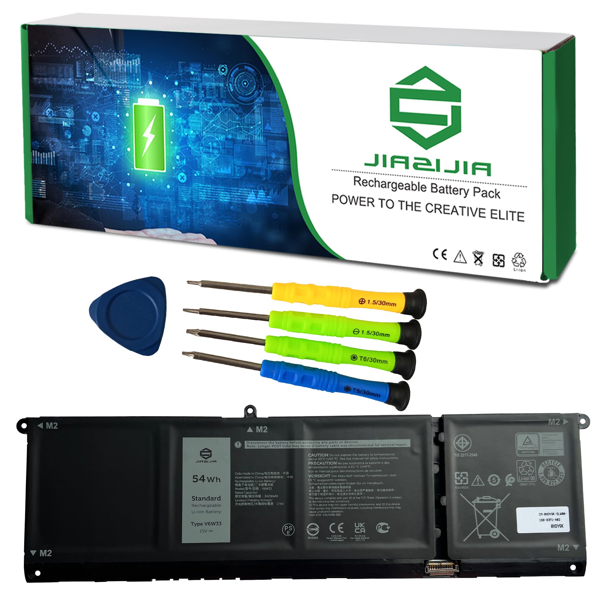 Amazon.com: JIAZIJIA V6W33 CPX-XDY9K 54Wh Laptop Battery