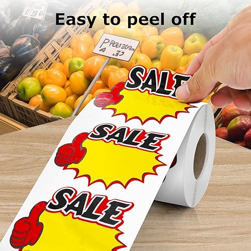 Miniatura 5 de Calcomanías de venta de letreros de Starburst de 4 x 3 pulgadas, etiquetas autoadhesivas de precio en blanco, etiquetas adhesivas para escribir,