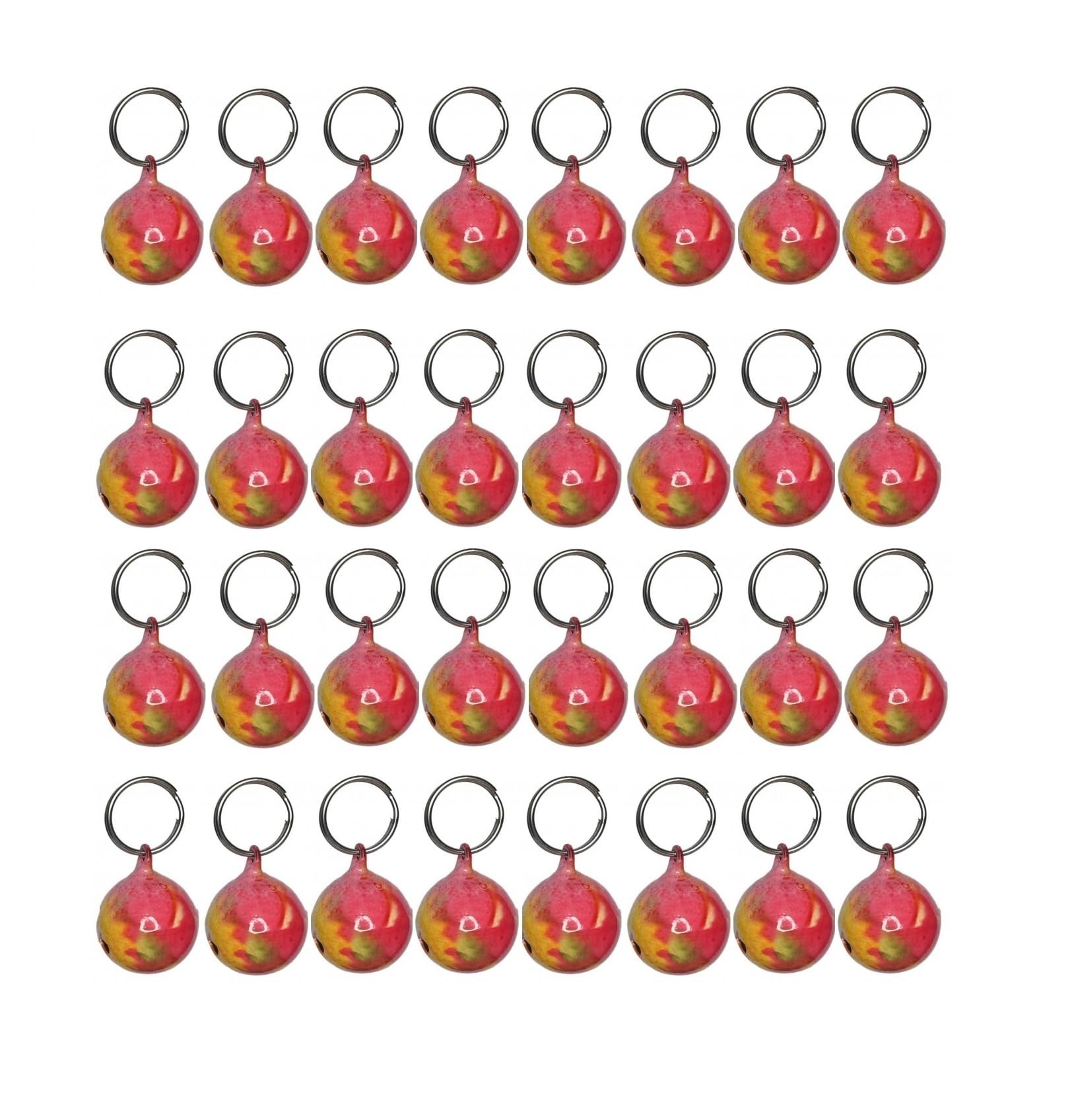 HIZU PETS Pet Collar Bells for Collars Loud Dog Bells Key Rings Dog Bell Collar Charm Bell Pendant for Dog Cat Necklace Collar Decoration and Training Metal Jingle Bells (Marble Print Bell, 4.PCS) (B0C4YF64XT) Amazon Price History, Amazon Price Tracker