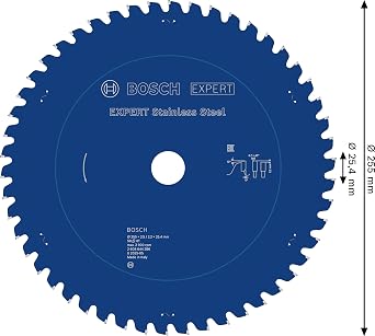 Bosch dairesel testere bıçağı Expert Stainless Steel, 255 x 25,4 X 2,5 mm, diş sayısı 50 için, 1 adet, 2608644286