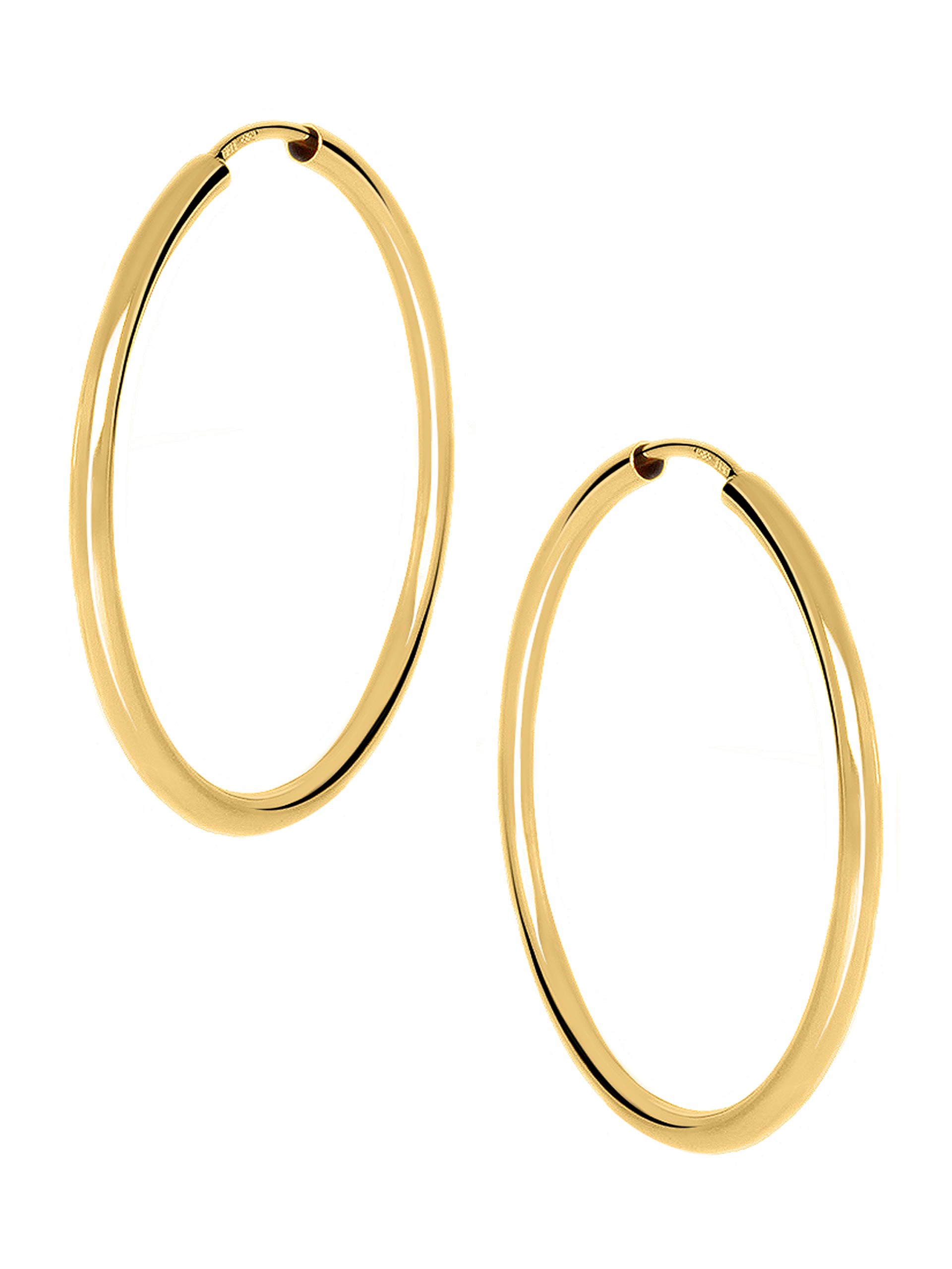 My Gold Maia - Orecchini Pendenti In Oro Giallo 375/585 Con Granato E Diamanti (0,06 Ct) - Design A Spirale Due Toni, 25x6 Mm, Lavorazione Artigianale Tedesca Con Confezione Regalo
