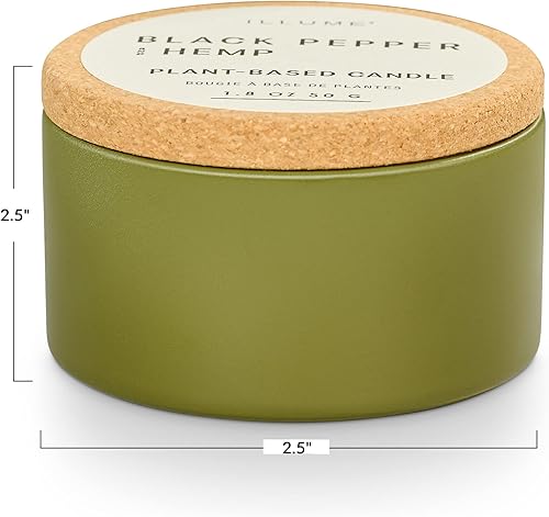 Miniatura 3 de ILLUME Lata verde con tapa de corcho, pimienta negra y cáñamo
