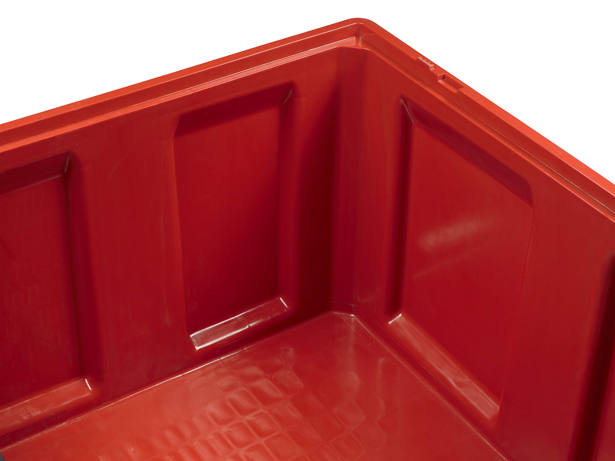 Palettenbox LxBxH: 1200 x 1000 x 790 mm geschlossen mit 4 Füße in rot