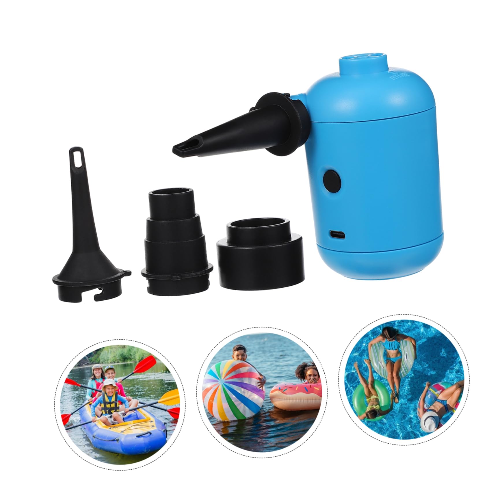 MAGICLULU 2pezzi Pompa Elettrica Usb Per Gonfiabili Gonfiatore Multifunzionale Per Calcio Gonfiabile Per Letti Piscine e Giocattoli Leggera e Compatta Materiale Di Alta Qualità