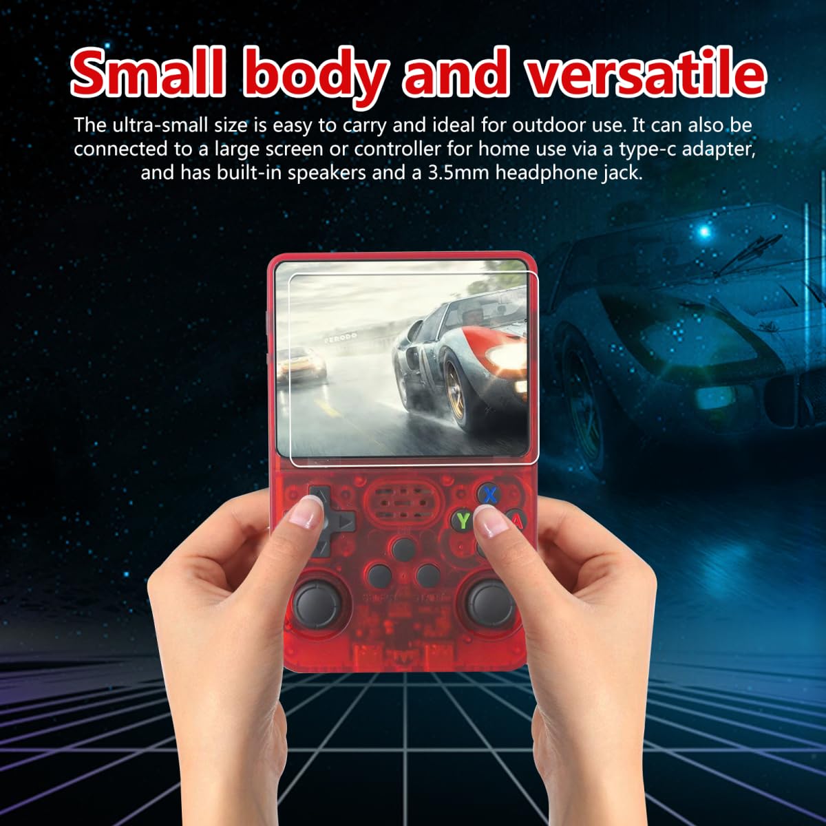 INGQI New Upgraded R36S Retro Handheld Video Game Console Linux System 3.5 Inch IPS Screen Portable Pocket Video Player 128GB Games, 21 Emulator ( Red )