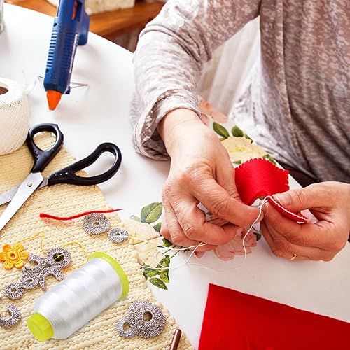 Miniatura 5 de 2 rollos de hilo de poliéster, hilo resistente, 1500 yardascarrete 210D3 hilos de nailon para coser, hilo de coser para tapicería, mercado al aire