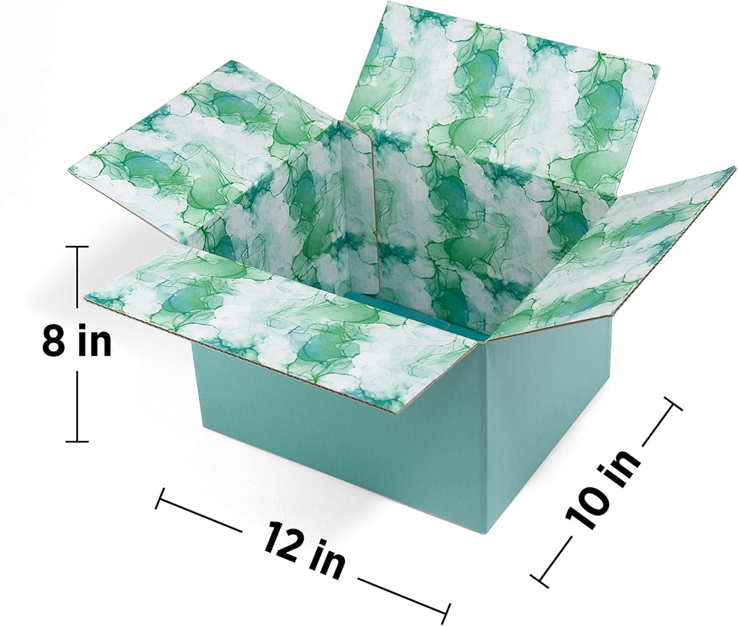 great papers! giftin corrugated shipping box, watercolor design, care package, for gifts, small business, weddings, and classroom, 2 pack (2022027) 12" x 10" x 8" assembled box size.