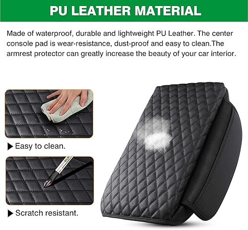 Miniatura 5 de Shademax Funda para Consola Central de Coche para Toyota 4Runner 2024 2023-2020 Accesorios, Reposamuñecas para Automóvil Almohadilla de Reposabrazos