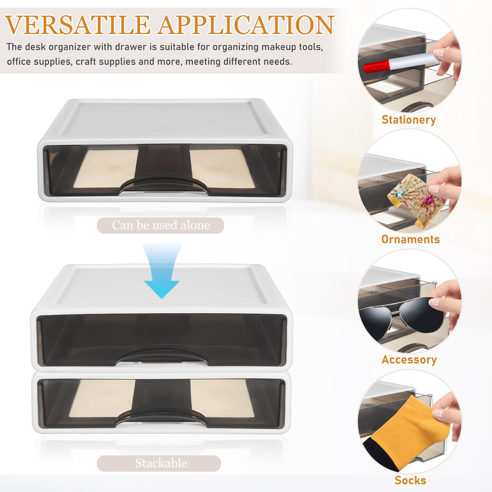 Didiseaon 2pezzi Organizzatore da Scrivania Contenitore per Riporre Oggetti Cassettiera per Forniture Ufficio Articoli Vanità Casa