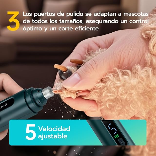 Foto 5 de 8 de Mcbazel Lima De Uñas Eléctrica para Perros,Silenciosa Lima Eléctrica para Uñas de Mascotas con luz led…