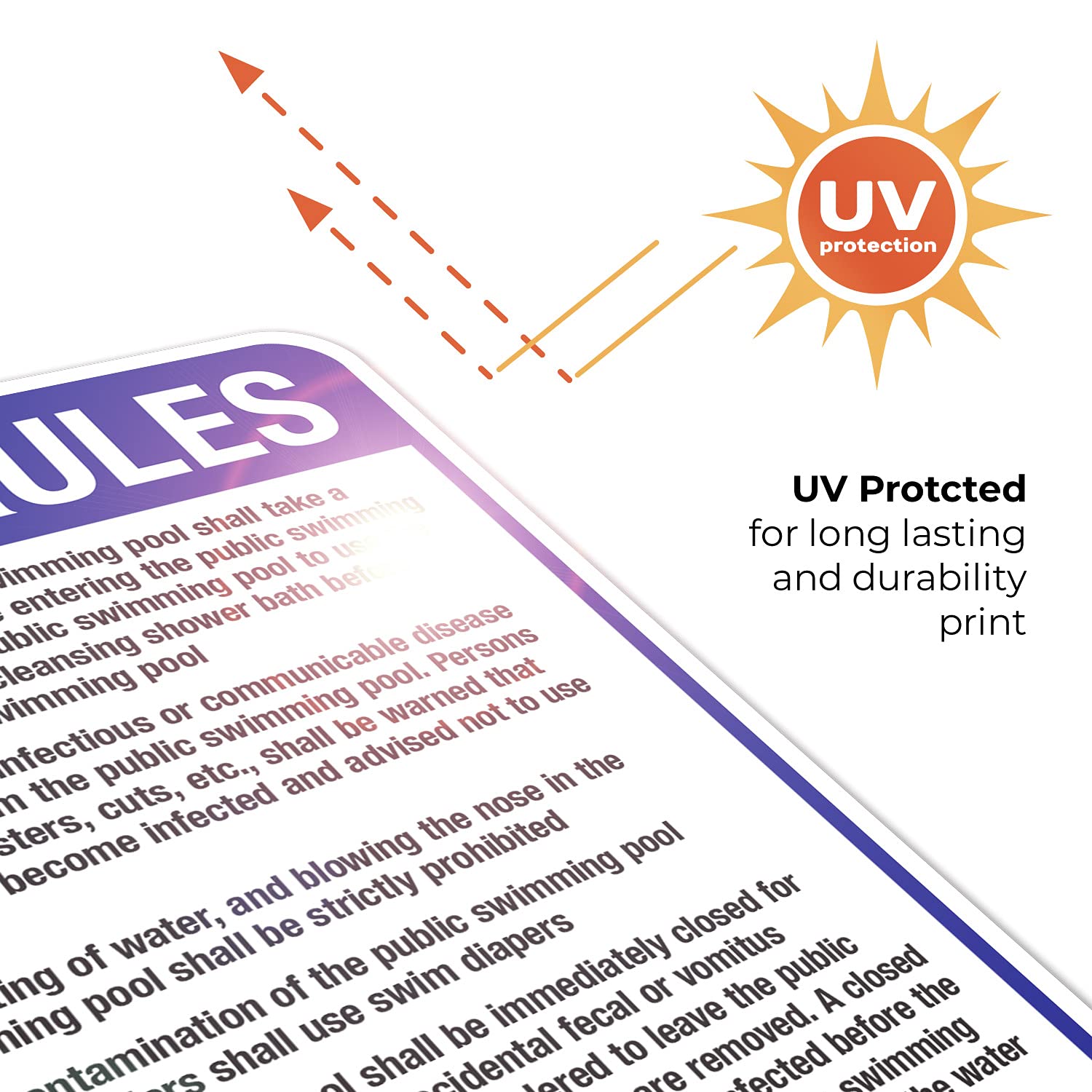 Hawaii Pool Rules Sign, Complies with State of Hawaii Pool Safety Code, 18x24 Inches, Rust Free .063 Aluminum, Fade Resistant, Made in USA