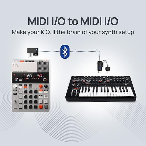 Miniatura 20 de CME WIDI Thru6 BT - MIDI Thru/Split de 2 en 6 salidas con DIN de 5 pines y MIDI Bluetooth - tecnología a prueba de futuro, transferencia de alta