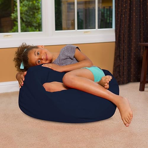 Miniatura 281 de Posh Creations - Sillón puff para niños, adolescentes y adultos, incluye funda extraíble y lavable a máquina, grande de 38 pulgadas, piel de conejo