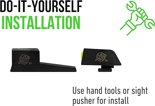 Miniatura 6 de XS SIGHTS R3D - Vista nocturna de tritio para pistolas S&W M&P, Sig, Canik, Taurus y HK, tritio delantero y trasero que brilla en la oscuridad para