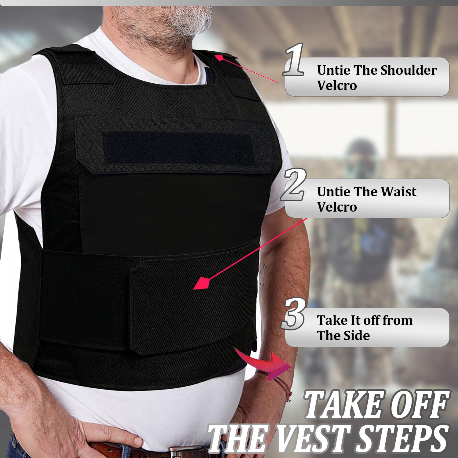 Taeku Chaleco Táctico Ajustable Oxford Uniforme Seguridad CS Airsoft Paintball Chaleco Ejército de Caza Premium Militar al Aire Libre para Caza Senderismo